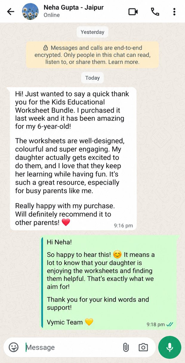 WhatsApp message from Neha Gupta in Jaipur