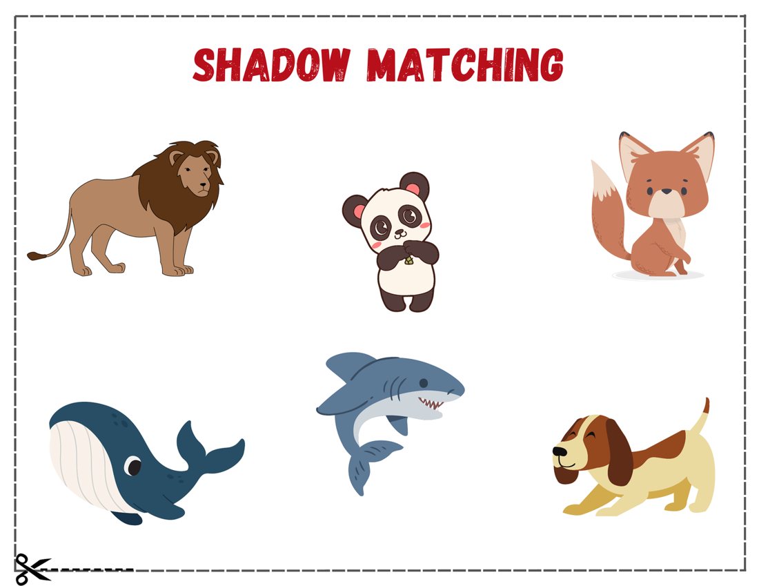 Shadow matching worksheet